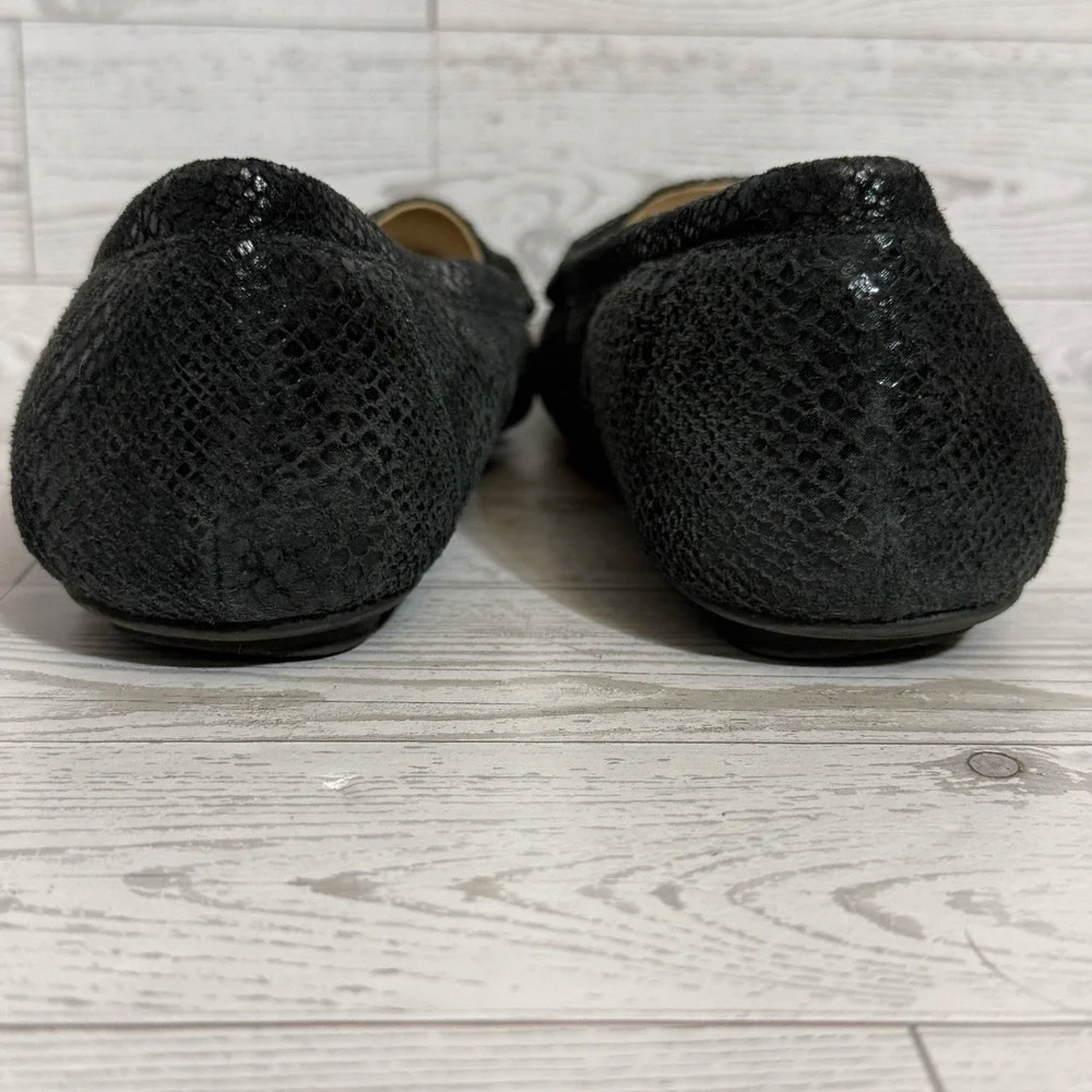 Vionic Larrun Driving Loafers Sz 8 Black Snakeskin Pattern Orthotic Flats Shoes - Picture 4 of 12